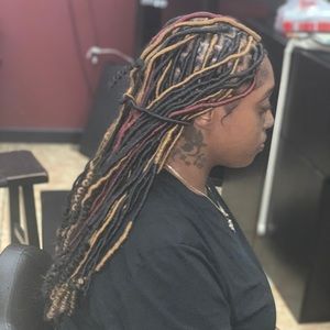 Goddess and bohemian faux locs